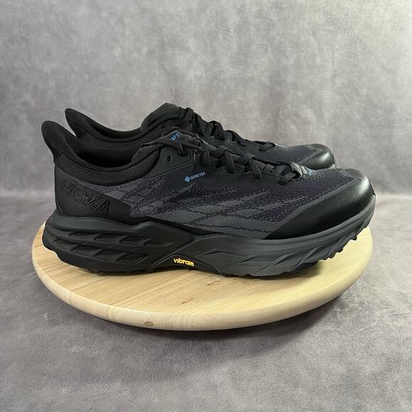 Hoka One One Speedgoat 5 Mens Size 11D GTX Black Running Athletic Sneaker Shoes - Picture 1 of 6